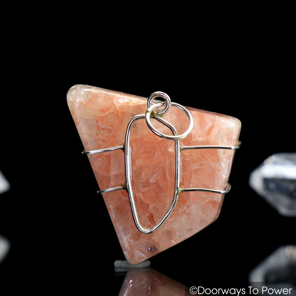 Himalaya Red Azeztulite Pendant .925 SS