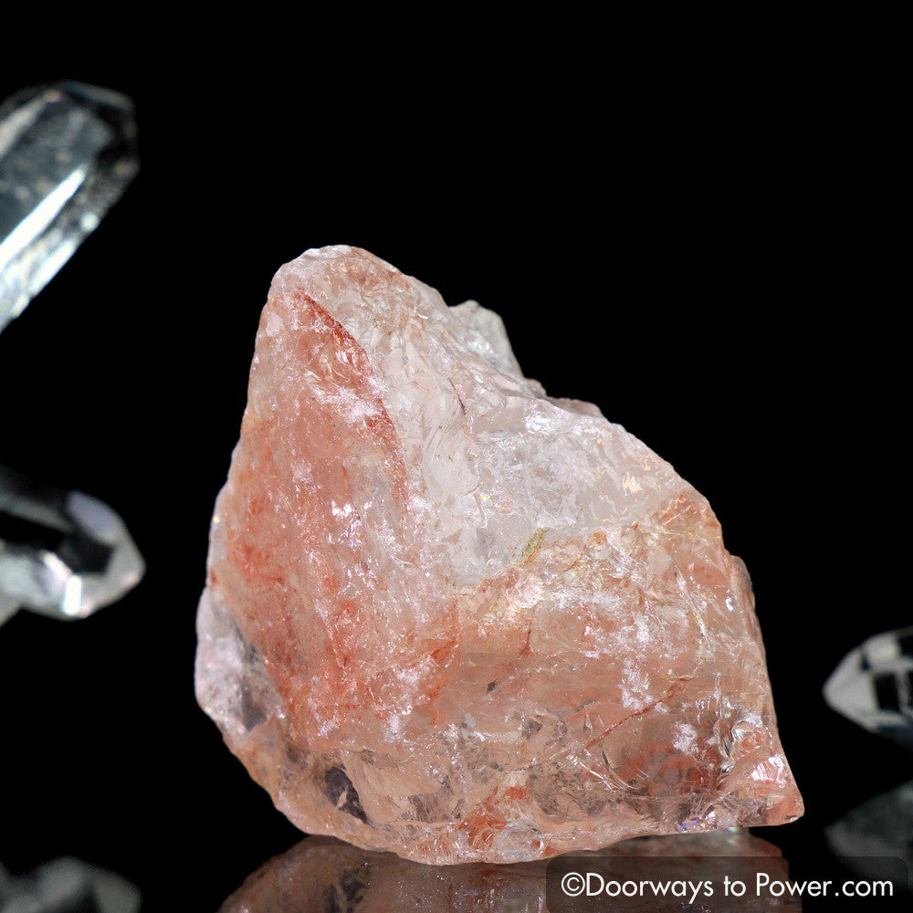 Pink Fire Azeztulite Crystal Azozeo Activated w/ Rainbows