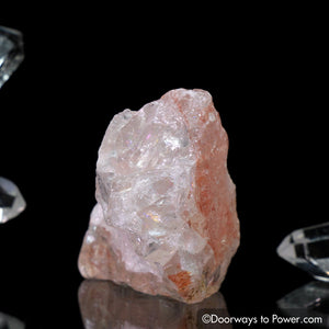 Pink Fire Azeztulite Crystal Azozeo Activated w/ Rainbows