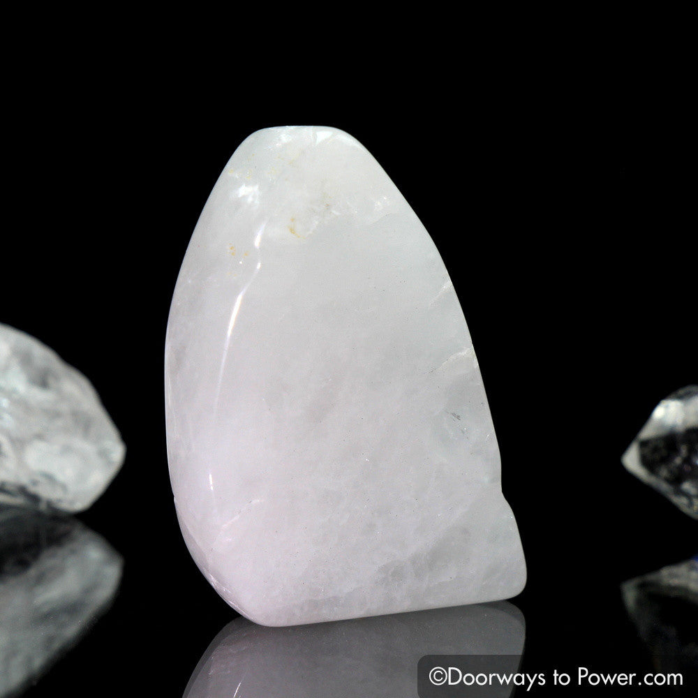 White Azeztulite Tumbled Stone Crystal Azozeo Polished