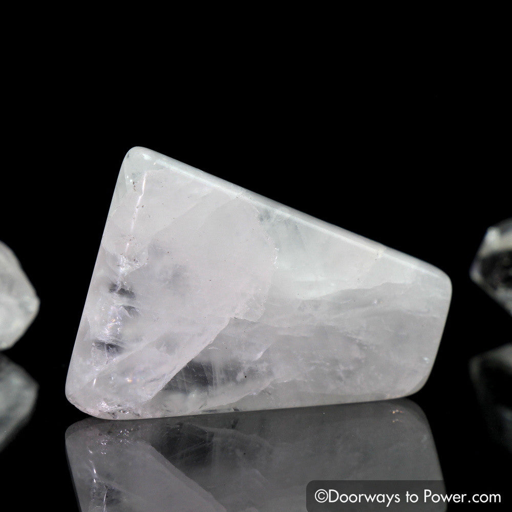 Original White Azeztulite Polished & Tumbled Stone Crystal