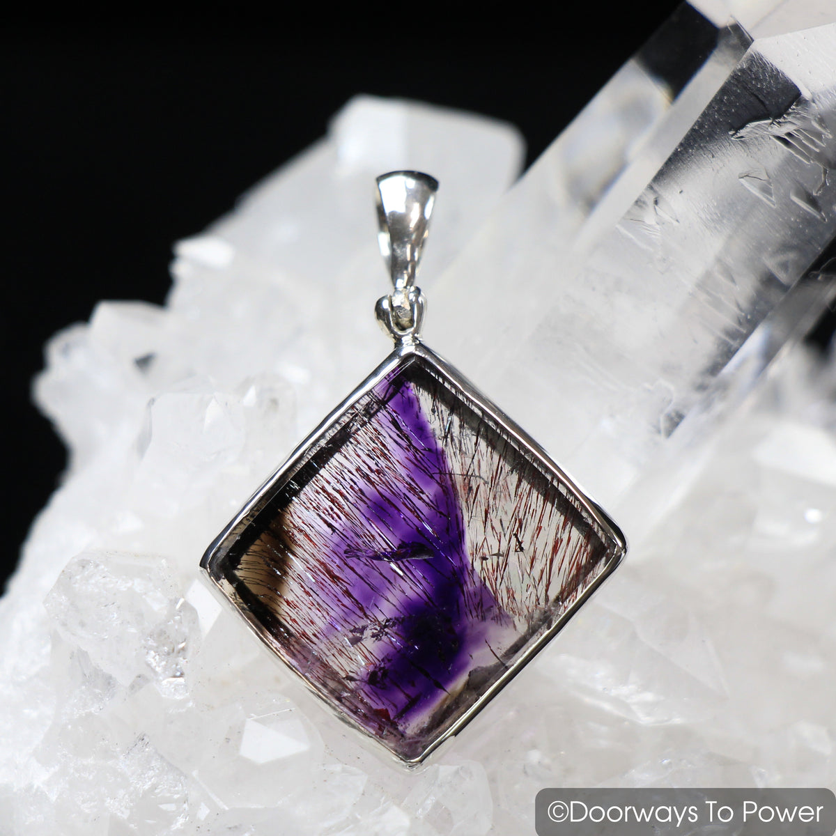 Melody Stone Super 7 Crystal Pendant .925 SS