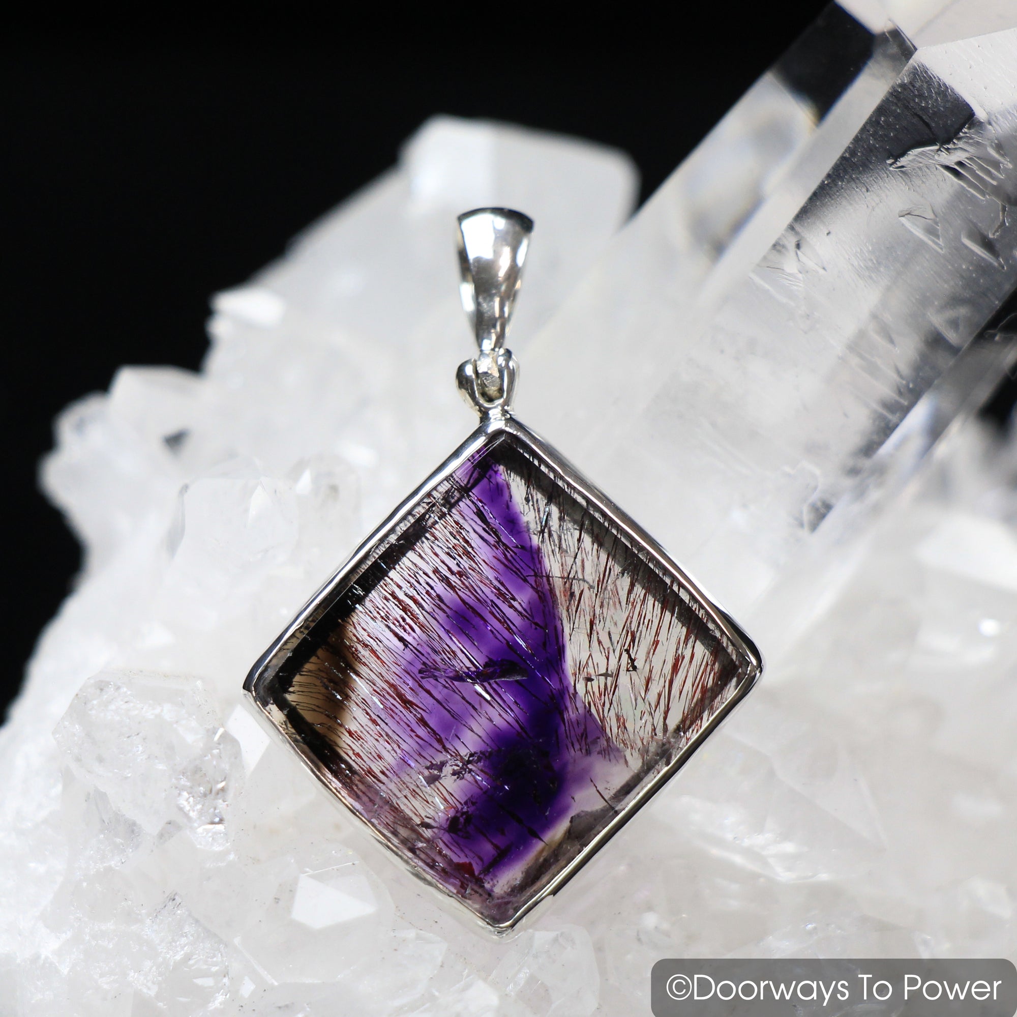 Melody Stone Super 7 Crystal Pendant .925 SS