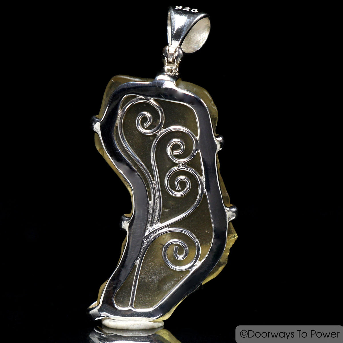 Libyan Desert Glass Gold Tektite Pendant