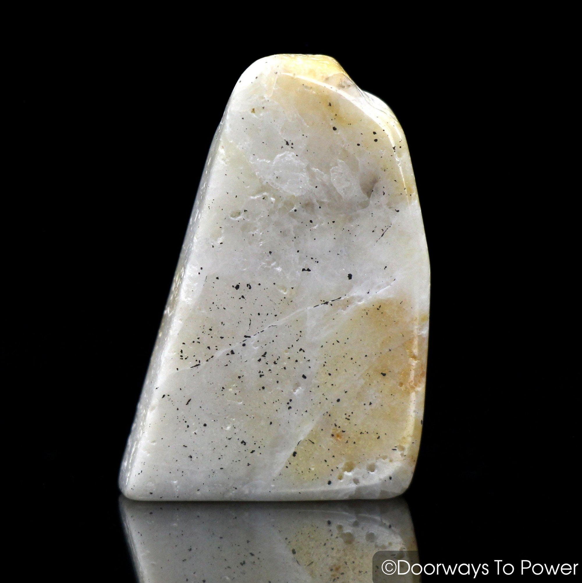 Honey & Cream Azeztulite Crystal Tumbled & Polished