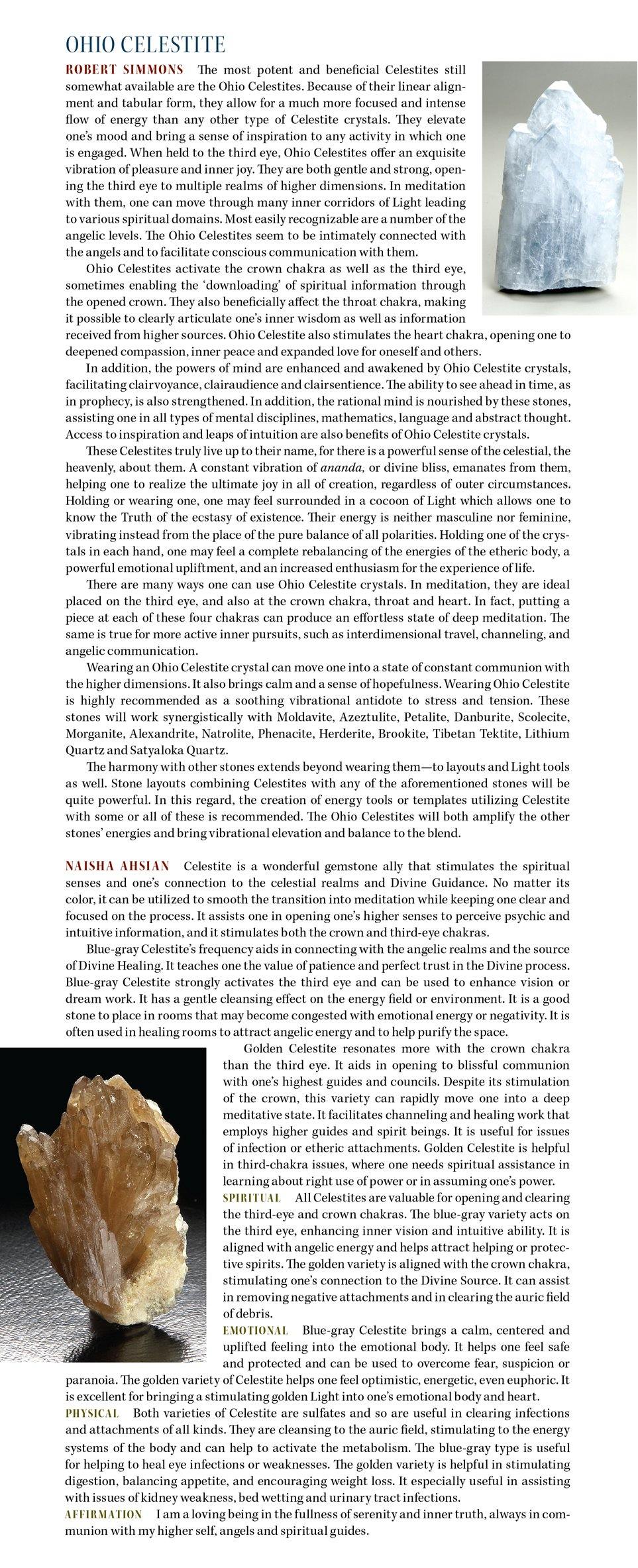 Celestite Metaphysical Properties