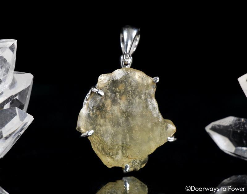 Libyan Desert Glass Gold Tektite Pendant