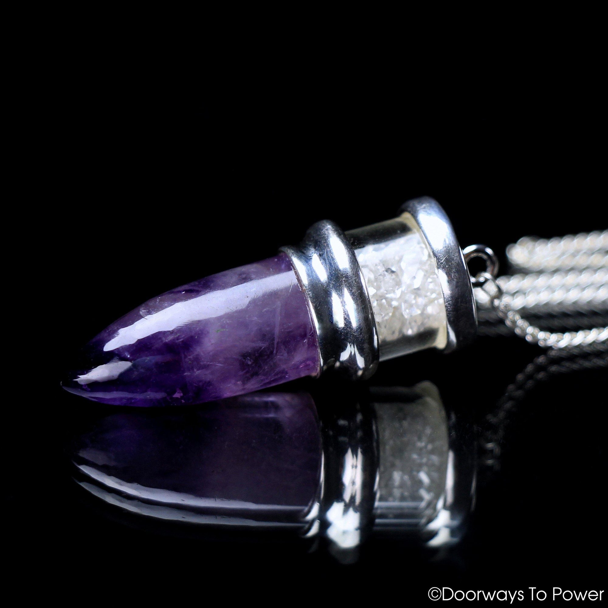 Amethyst & Herkimer Diamonds Pendulum