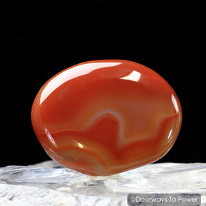 John of God Blessed Carnelian Healing Crystal Palm Stone