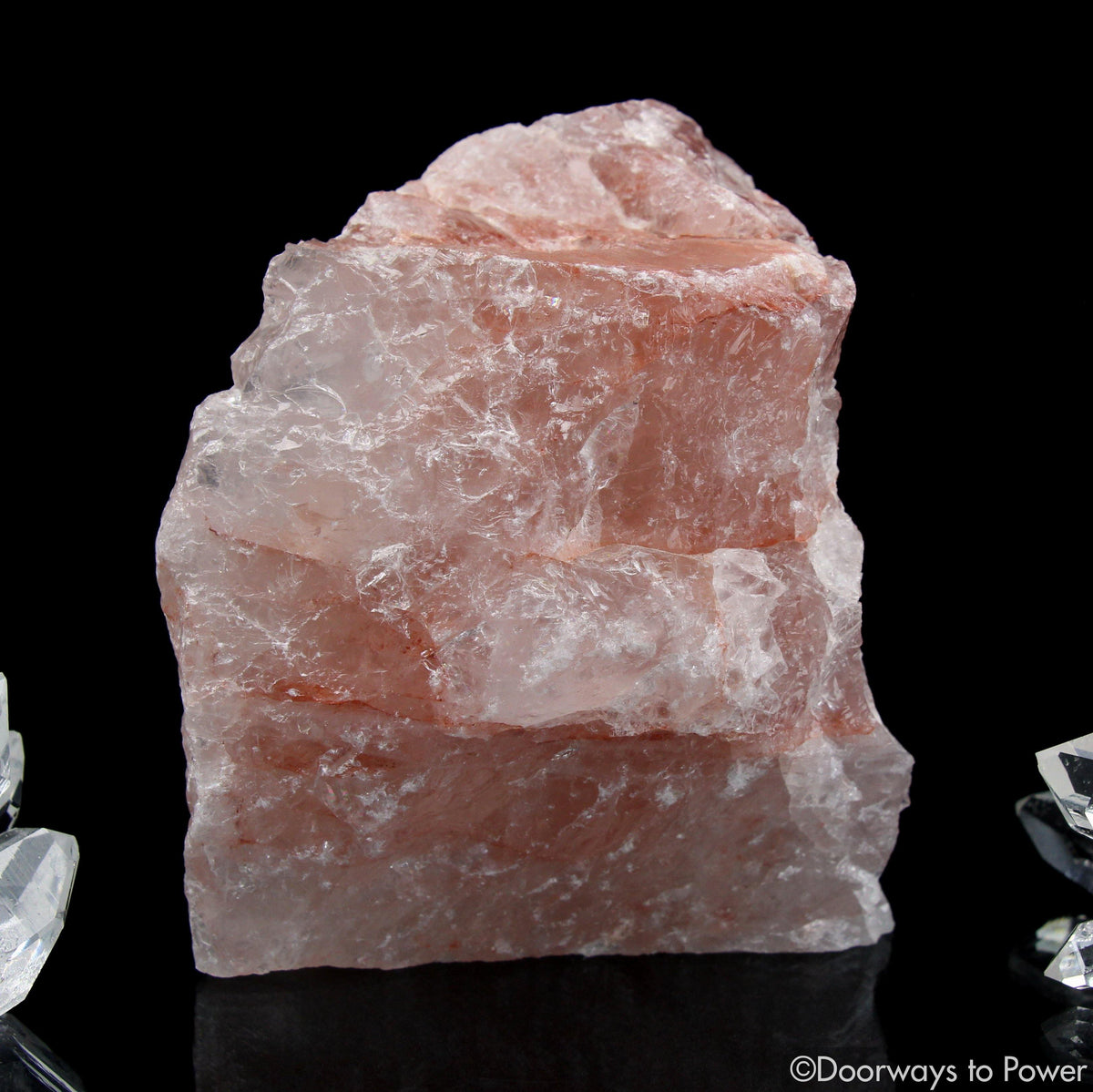 Pink Fire Azeztulite Quartz Crystal Altar Stone