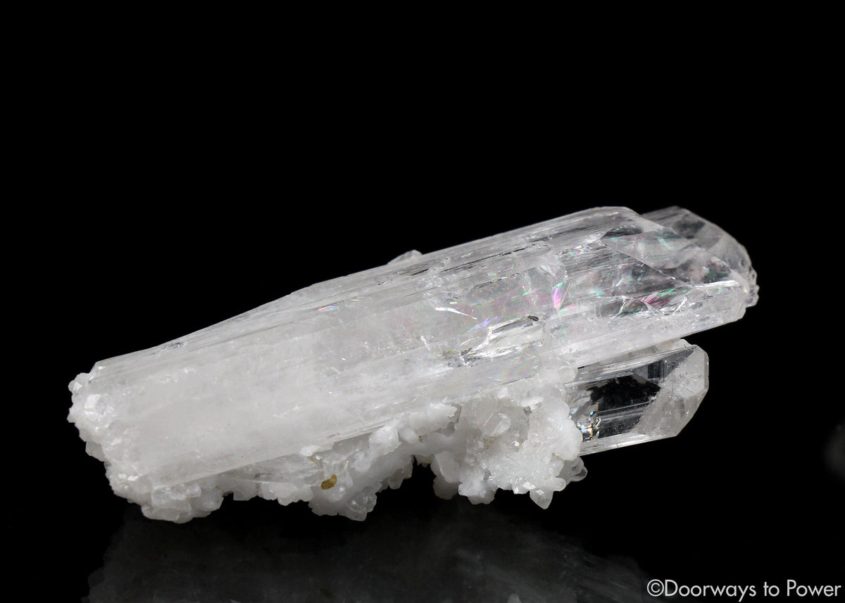 Danburite Twin Quartz Record Keeper Crystal with Rainbows A++