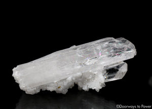 Danburite Twin Quartz Record Keeper Crystal with Rainbows A++