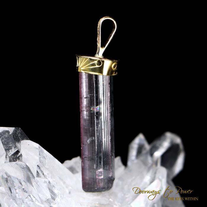 Light Language Pendant Pink & Blue Tourmaline