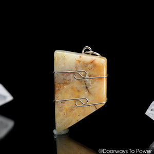 Honey & Creme Azeztulite Crystal Pendant | Azozeo Activated
