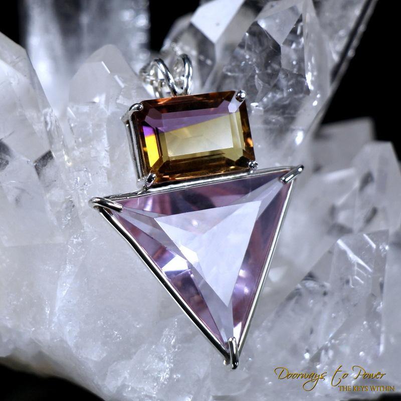 Ruby Lavender Quartz & Ametrine Angelic Star Pendant