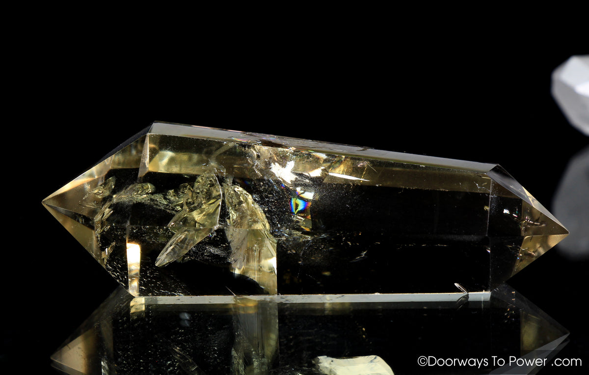 John of God Crystal Citrine Double Terminated Casa Crystal w/ Rainbows