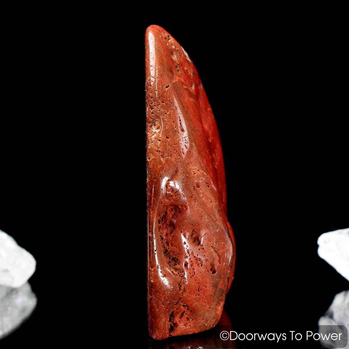 Red Fire Azeztulite Crystal Altar Stone (Polished)