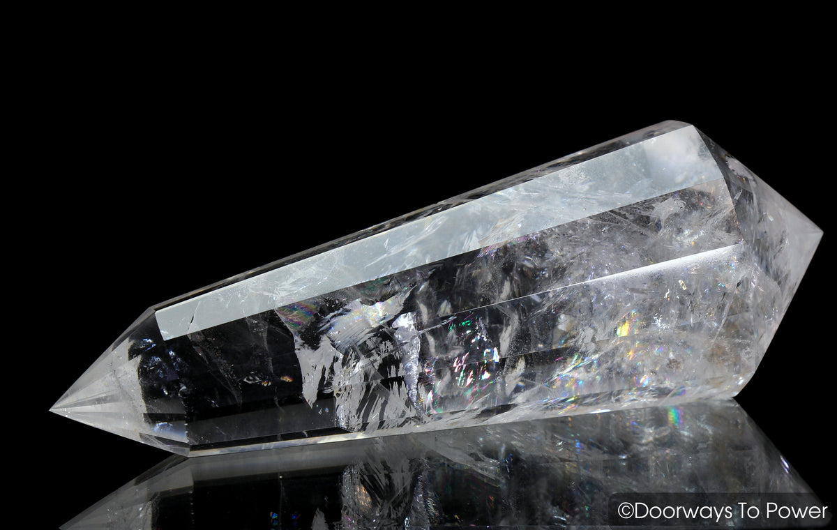 John of God Crystal 12 Sided Vogel Healing Quartz Wand & Devic Temple