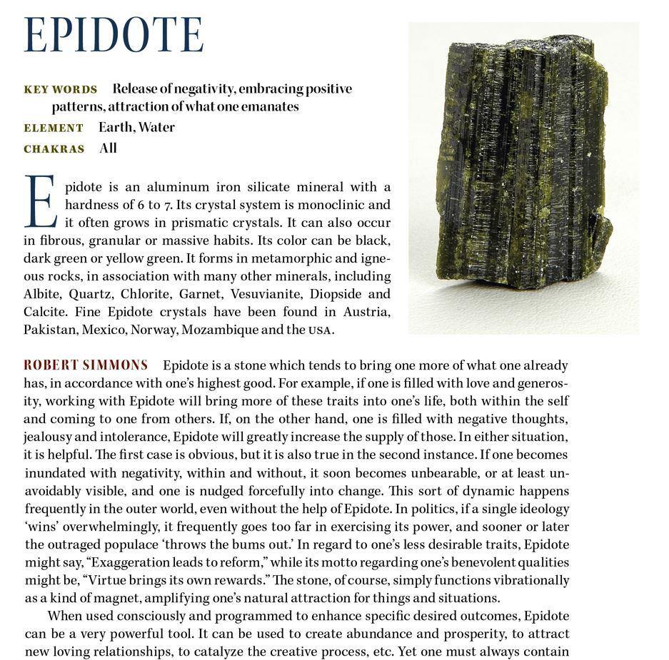 Epidote Metaphysical Properties