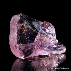 HGW Pink Lady Nellie Andara Crystal 'Heart of God Within' w/ Rainbows