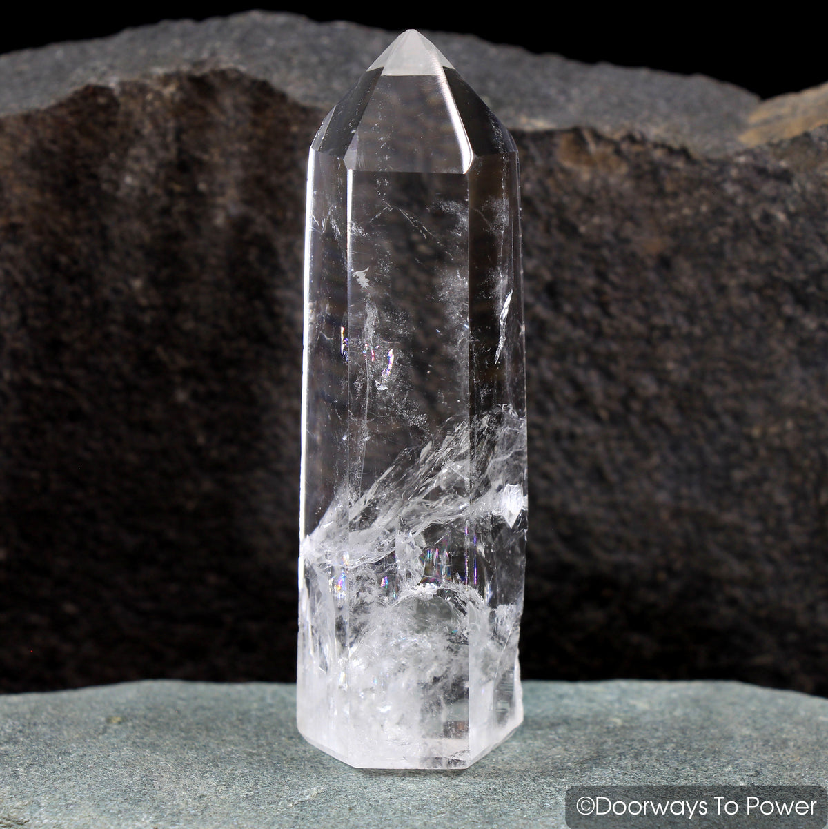 John of God Devic Temple Casa Crystal Crystal Point w/ Rainbows