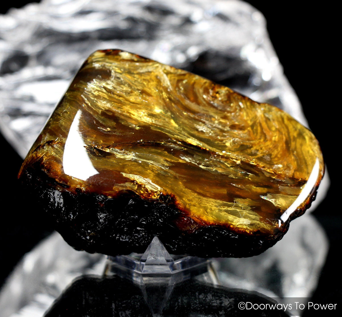 Sumatra Blue Amber Crystal Specimen 