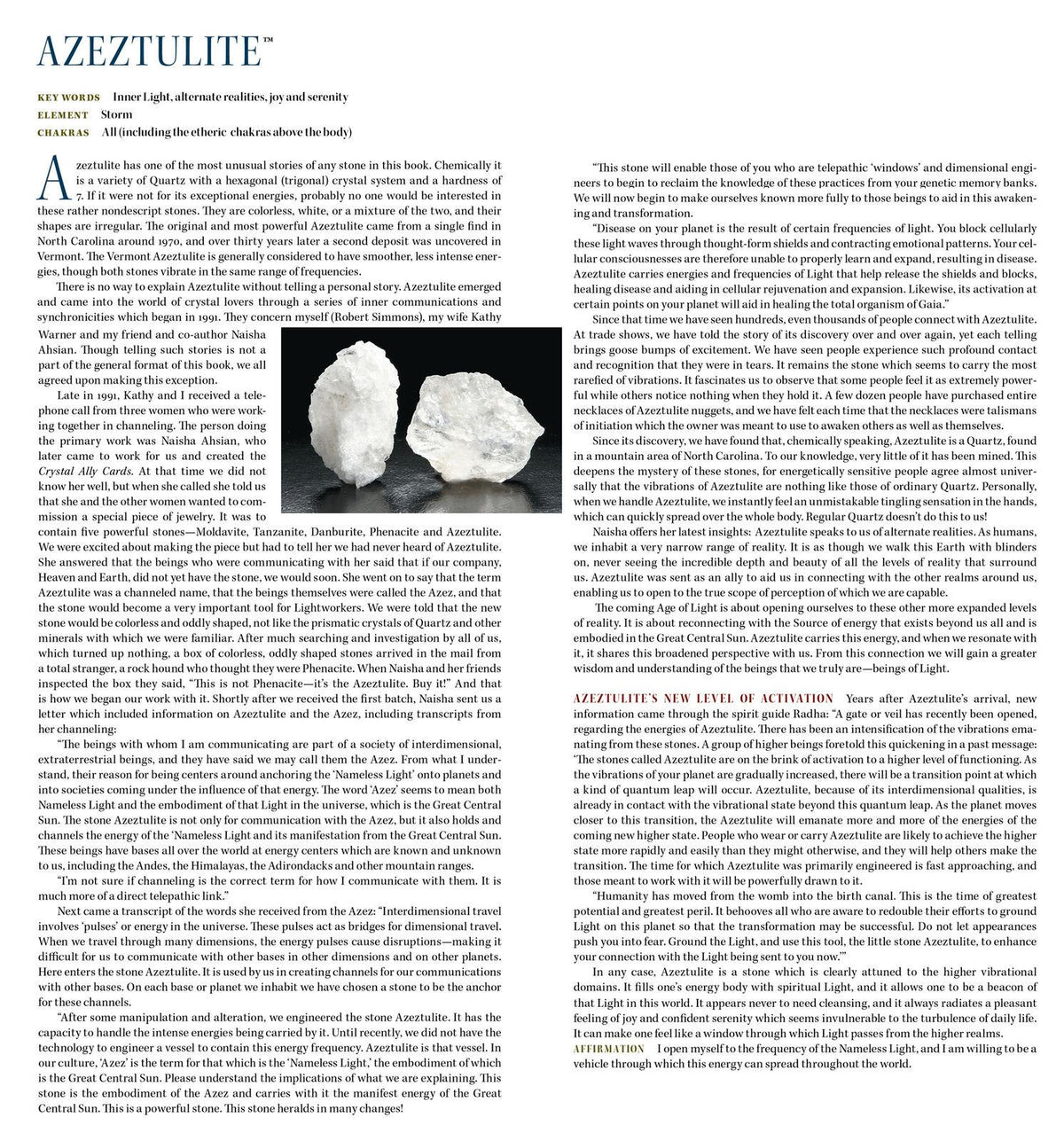 White Azeztulite Crystal Tumbled & Polished Gemstone