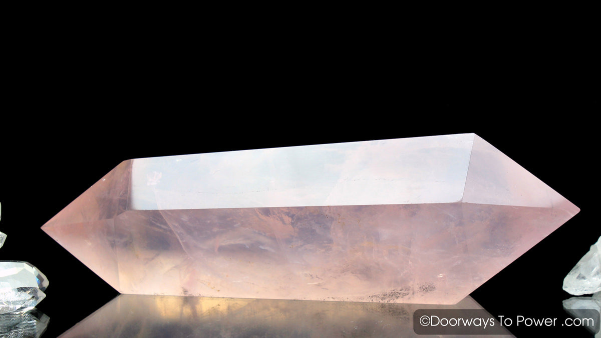John of God Crystal Double Terminated Rose Quartz w/ Manifest Spirit, Portal Time Link