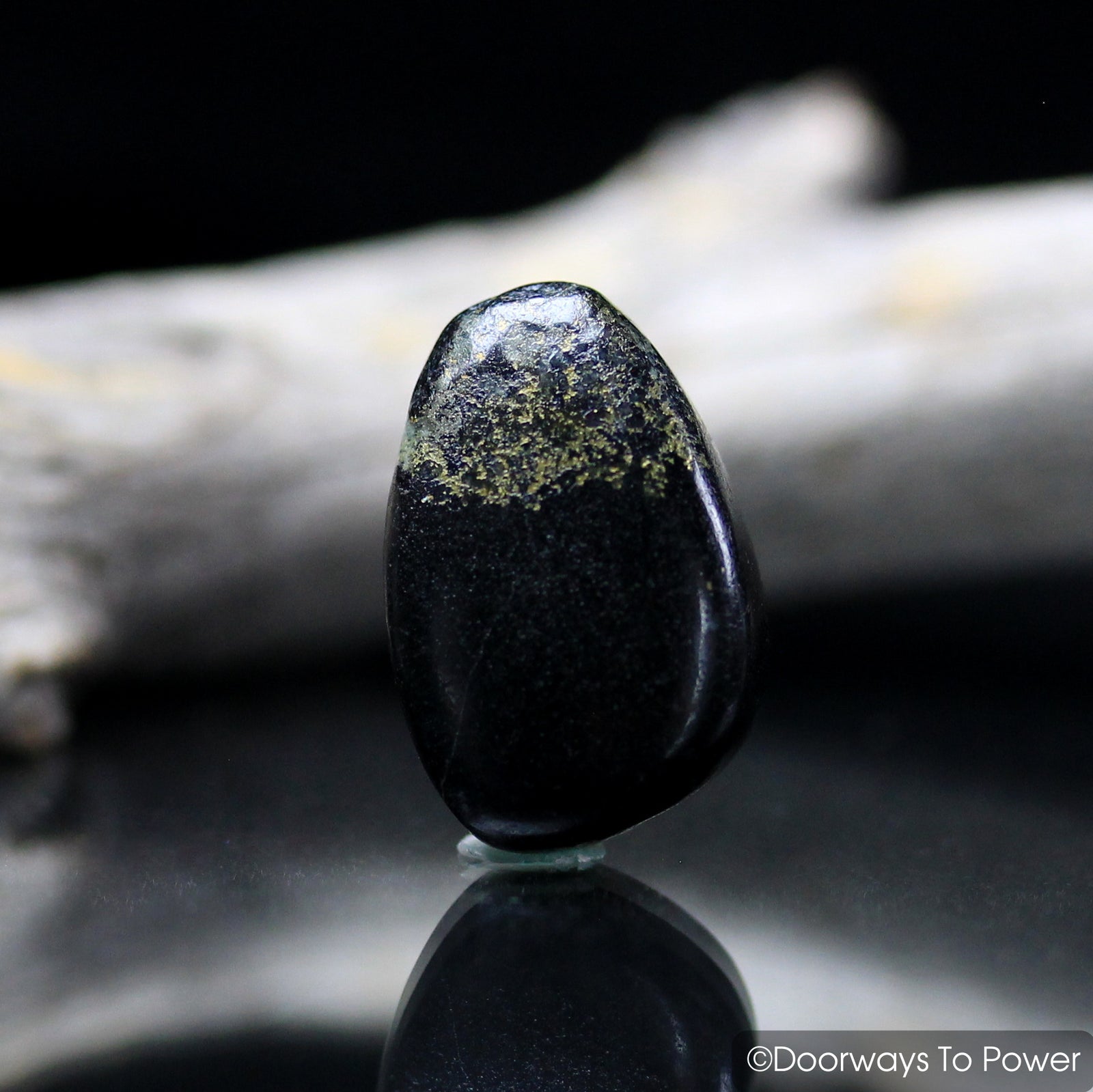 Midnight Lemurian Jade Crystal Tumbled & Polished