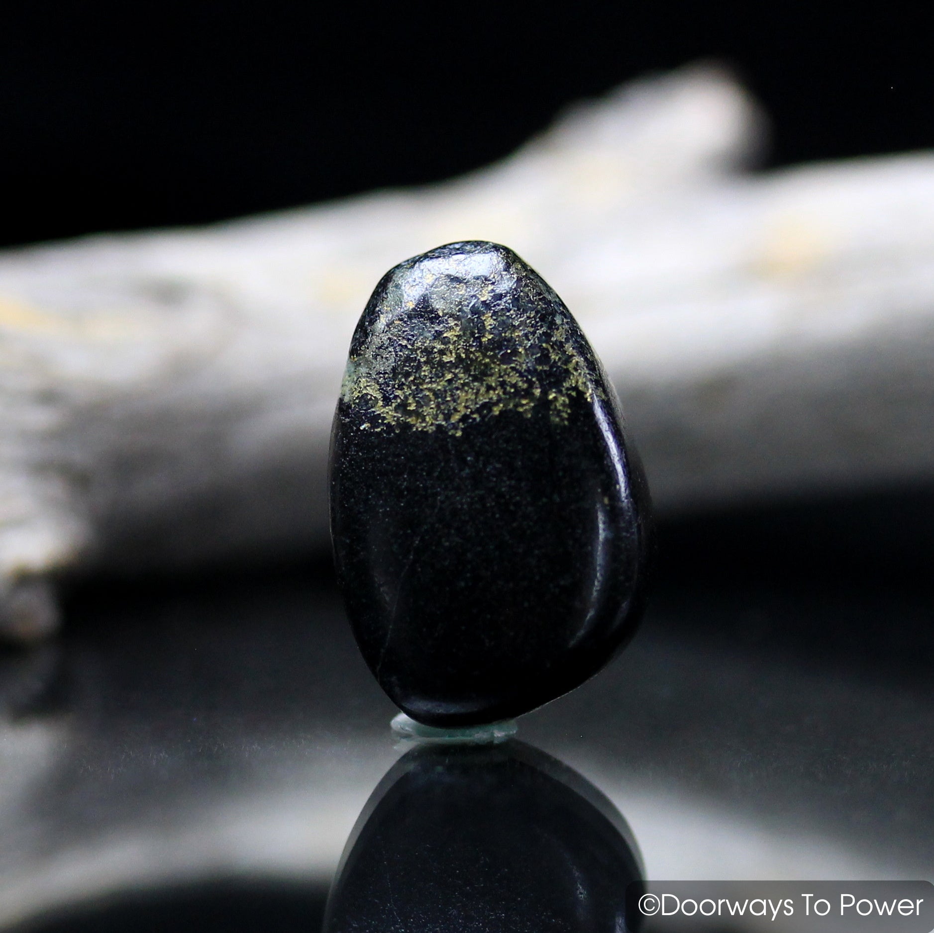 Midnight Lemurian Jade Crystal Tumbled & Polished