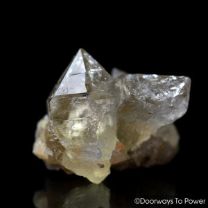 Golden Azeztulite Quartz Crystal Tantric Twin Azozeo Activated RARE