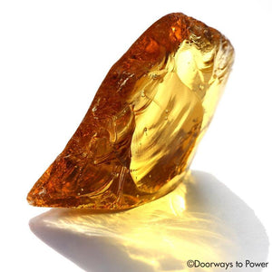Lemurian Amber Andara Crystal 'Cosmos glows from within'