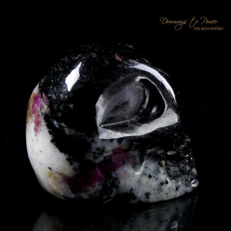 Eudialyte Aegirine Crystal Skull 