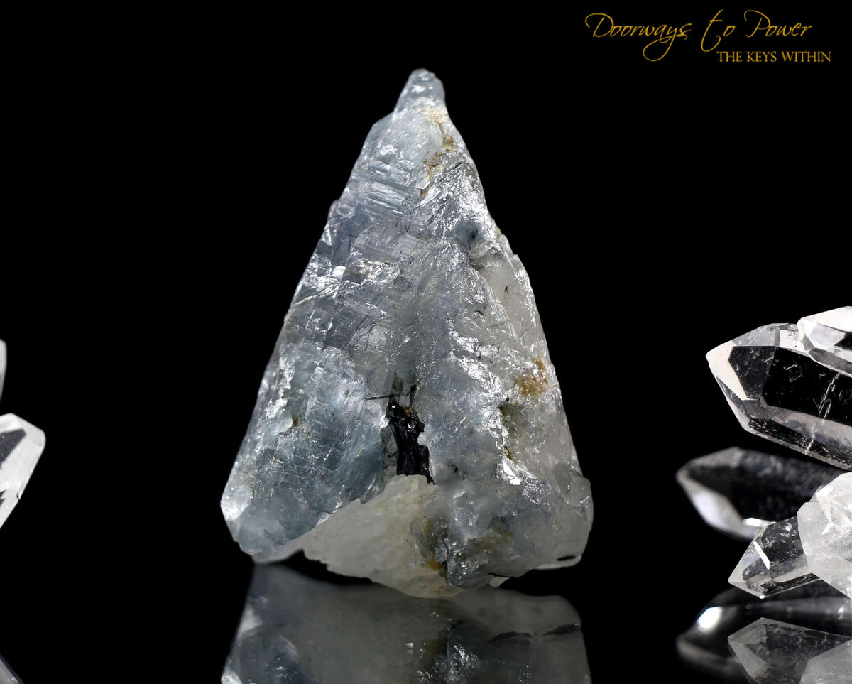 Blue Tourmaline Quartz Crystal 