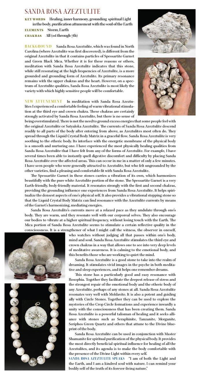 Sanda Rosa Azeztulite Properties Meanings