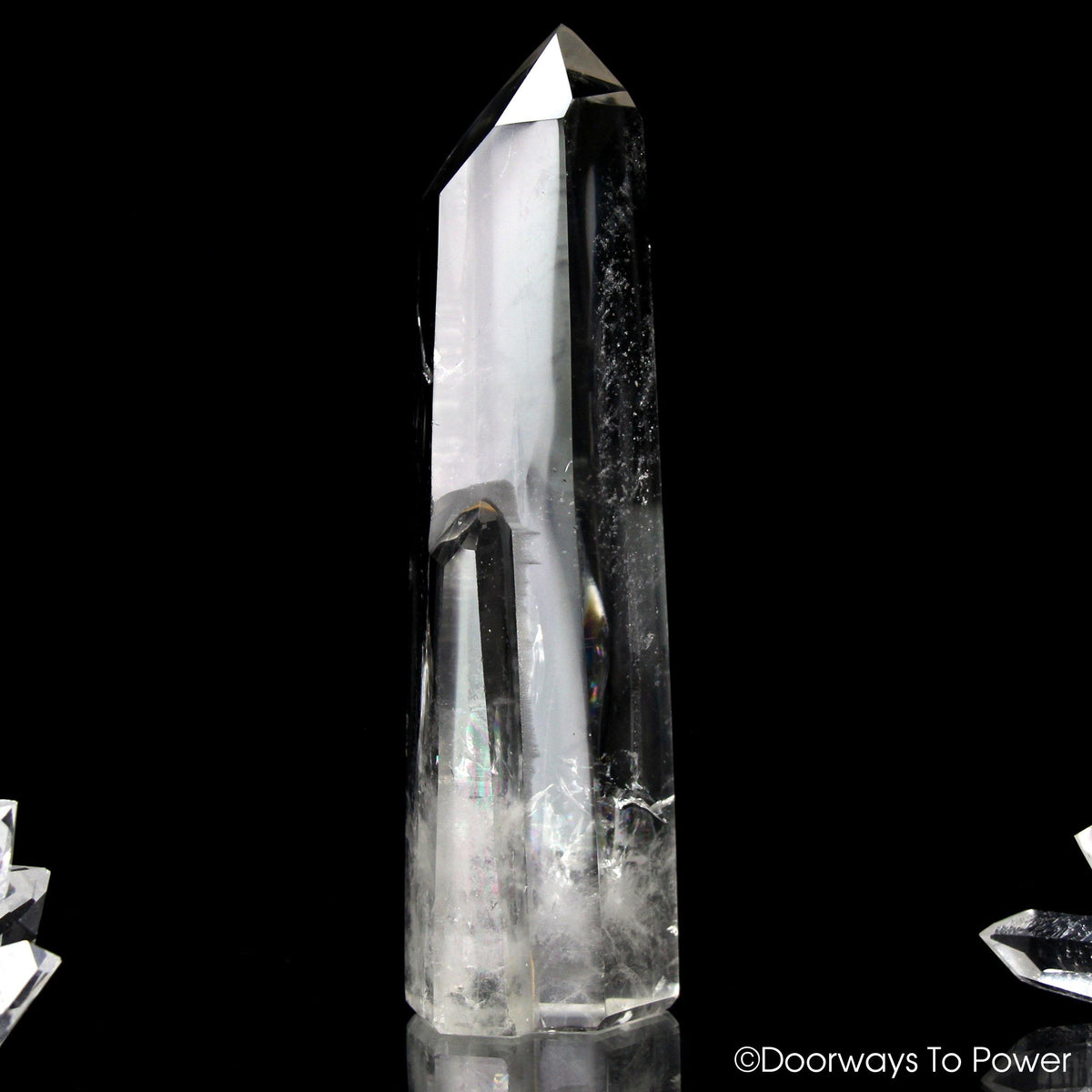 Dolphin Healing Quartz Crystal Point + Rainbows + Manifest Spirit Isis