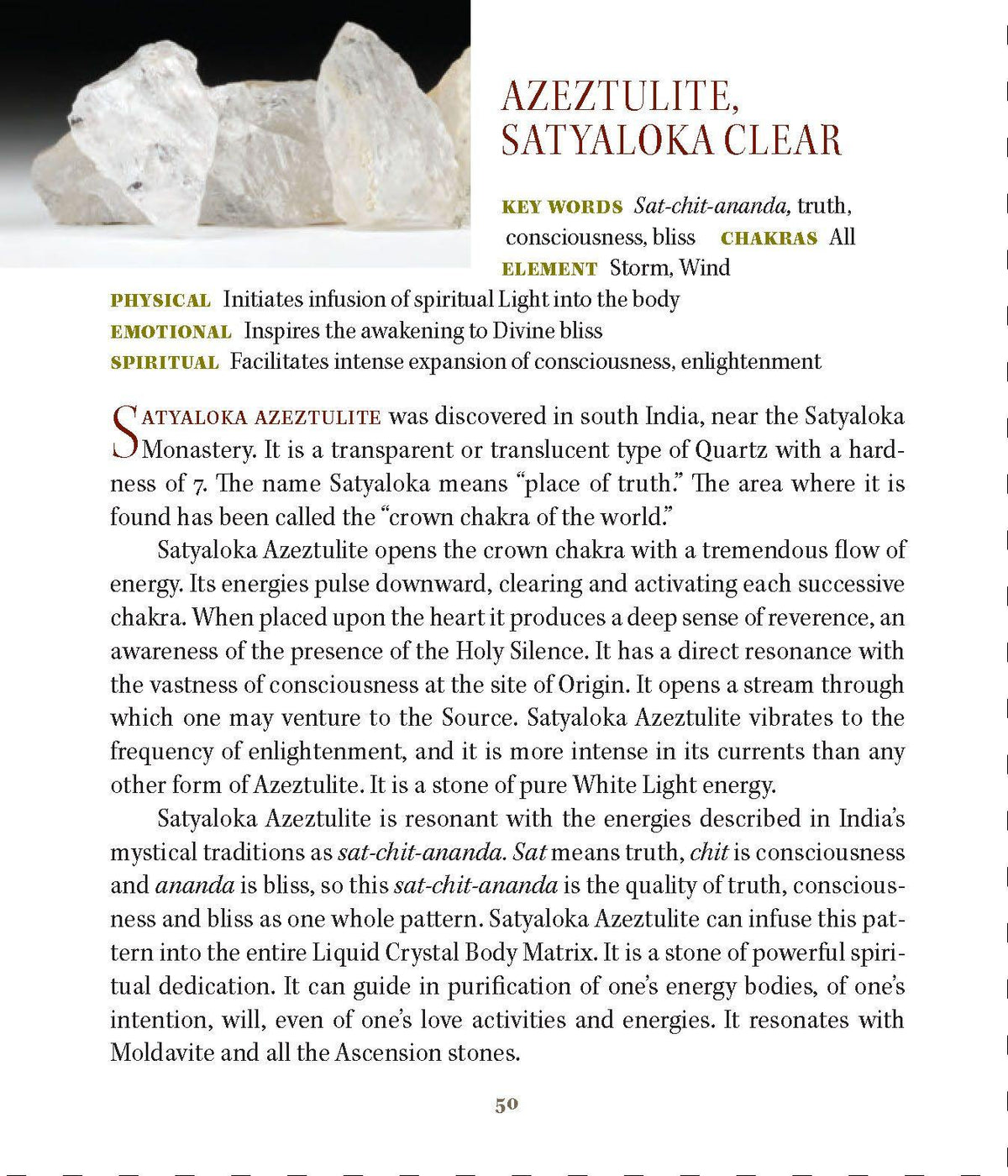 Satyaloka Azeztulite Meanings