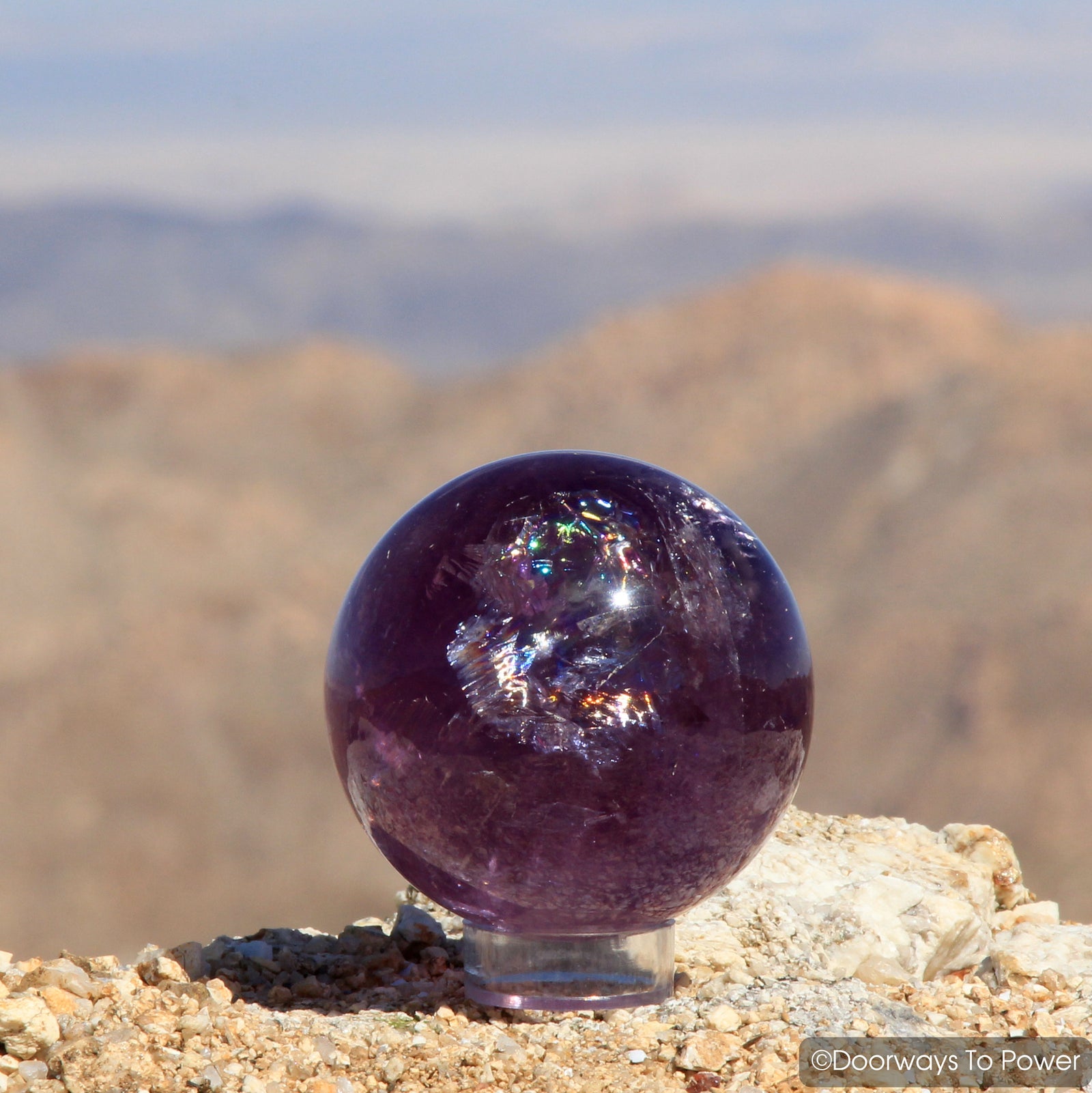 John of God Quartz Crystal Sphere Amethyst 