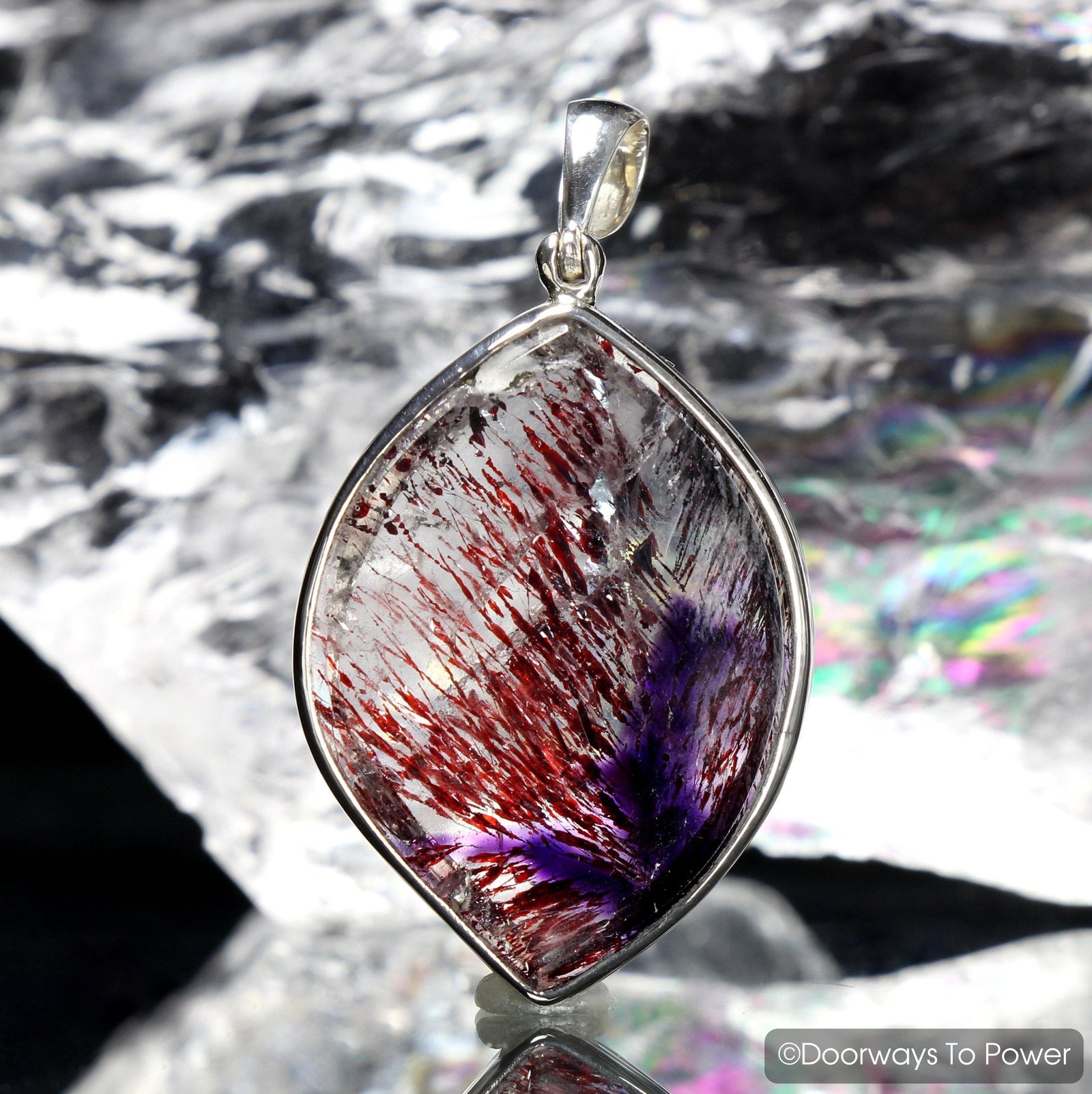 Melody Stone Super 7 Crystal Pendant .925 SS