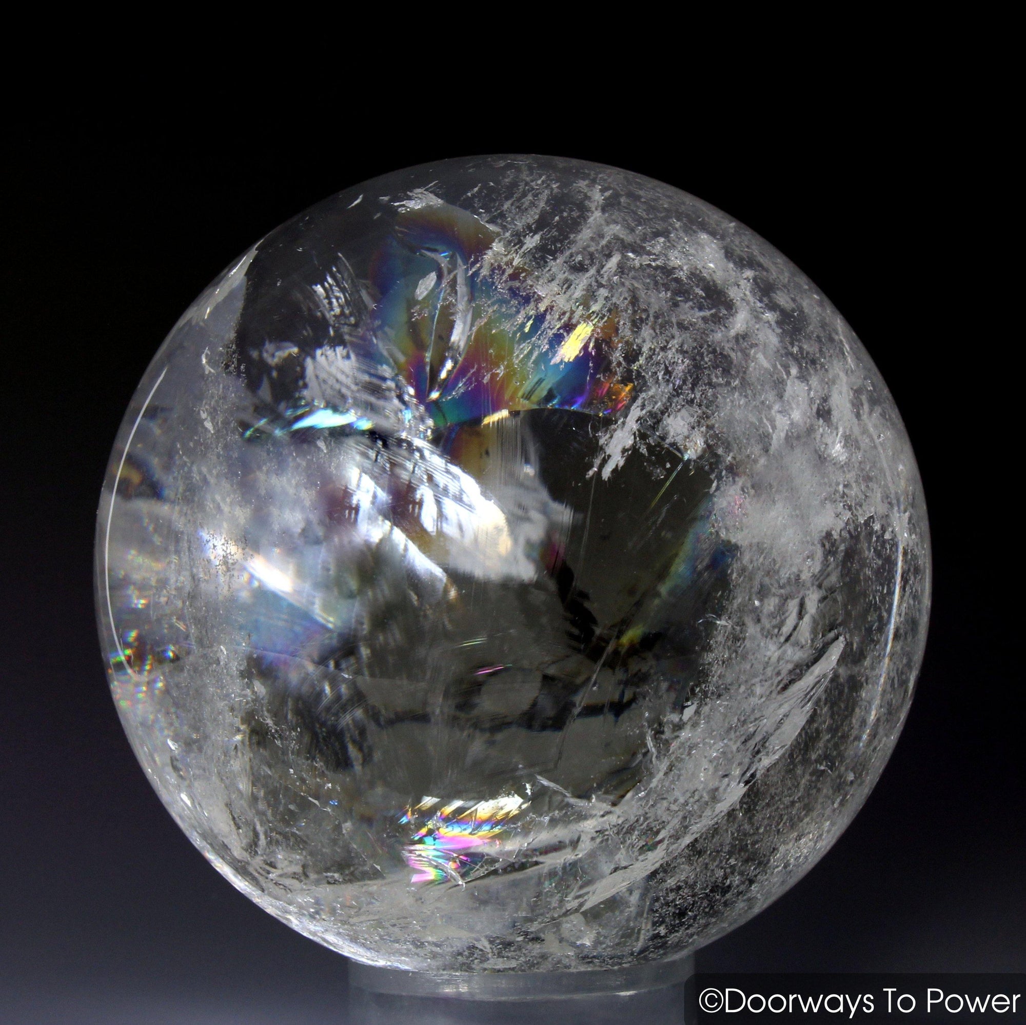 Starseed Lemurian Seed Quartz Crystal Sphere Ball 'Holographic Connection'