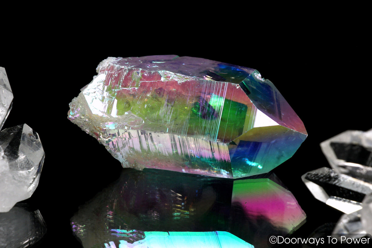 Angel Aura Lemurian Lightbrary Quartz Dow Record Keeper Crystal 