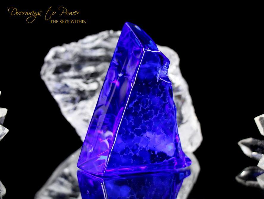 Siberian Blue Quartz Crystal Altar Stone