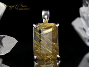 Golden Rutilated Quartz Faceted Pendant 