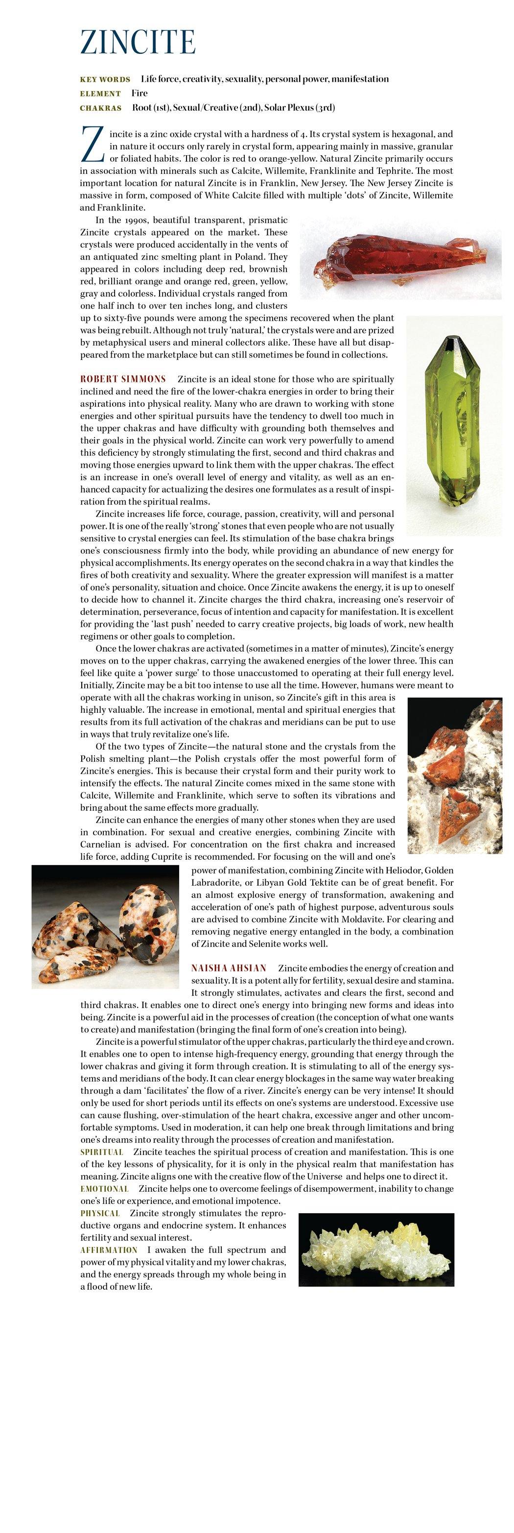 Zincite Metaphysical Properties