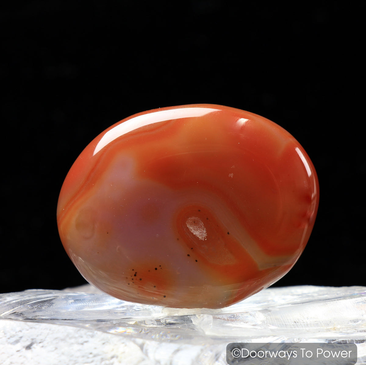 John of God Blessed Carnelian Healing Crystal Palm Stone