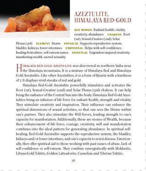 Himalaya Red Gold Azeztulite Altar Stone 'Manifestation' Azozeo Activated