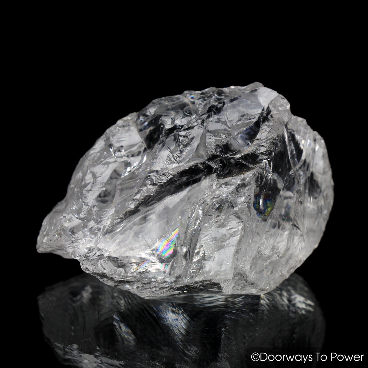 Satyaloka Clear Azeztulite Rainbow Quartz Master Record Keeper Starbrary Crystal