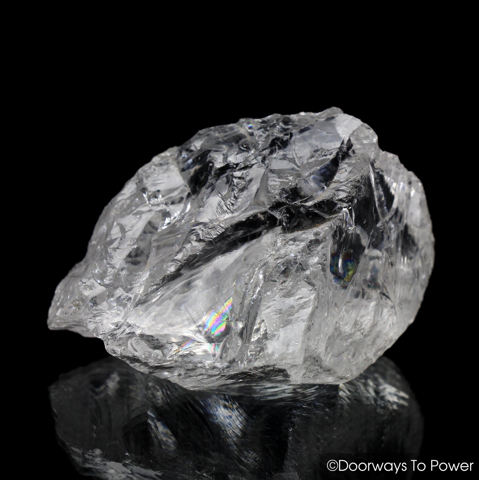 Satyaloka Clear Azeztulite Rainbow Quartz Master Record Keeper Starbrary Crystal