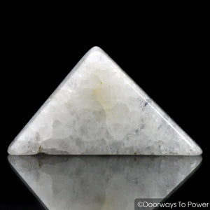 White Azeztulite Triangle Crystal Gemstone