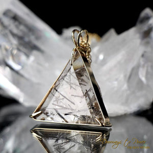 14k Gold Star of David Vogel Crystal Pendant